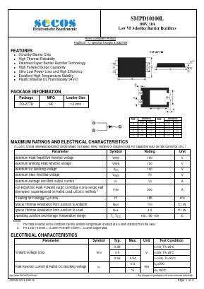 SMPD10100L Datasheet PDF Secos Corporation.