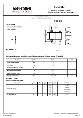 SCS481J Datasheet PDF Secos Corporation.