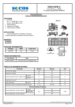 SMS1520NE-C Datasheet PDF Secos Corporation.