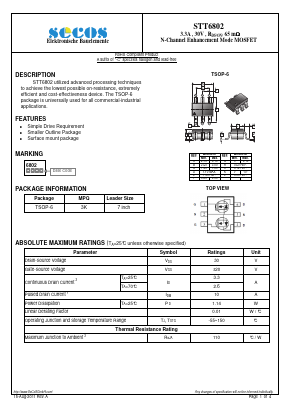 STT6802 Datasheet PDF Secos Corporation.