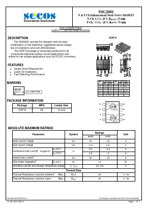 SSG2601 Datasheet PDF Secos Corporation.