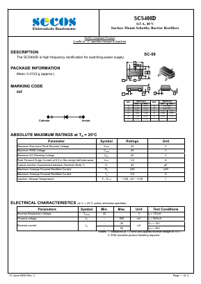 SCS400D Datasheet PDF Secos Corporation.