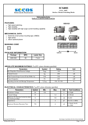 SCS400S Datasheet PDF Secos Corporation.