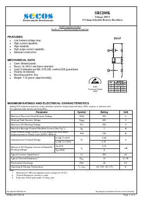 SR5200K Datasheet PDF Secos Corporation.