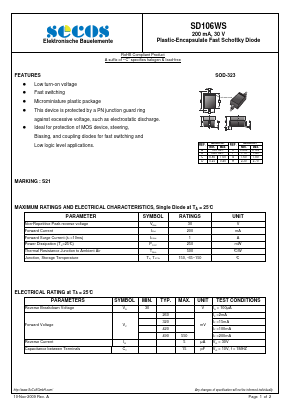 SD106WS Datasheet PDF Secos Corporation.