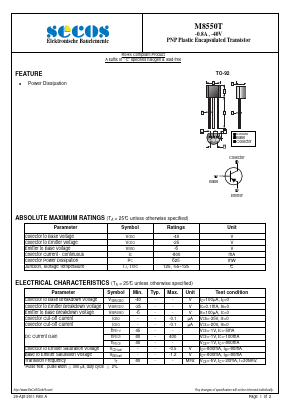 M8550T Datasheet PDF Secos Corporation.