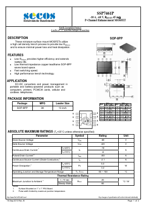 SSP7461P Datasheet PDF Secos Corporation.