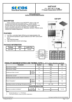 SSP7411P Datasheet PDF Secos Corporation.