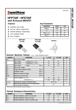 HFP730F Datasheet PDF Semihow