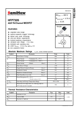 HFP730S Datasheet PDF Semihow