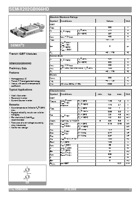 SEMIX202GB066HD Datasheet PDF Semikron