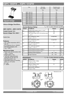 KBPC1000F Datasheet PDF Semikron