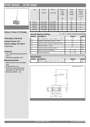 KYW25A4 Datasheet PDF Semikron