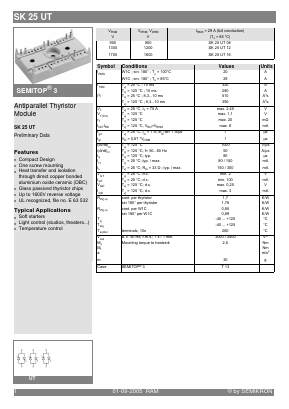 SK25UT12 Datasheet PDF Semikron