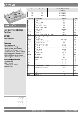 SK40DH08 Datasheet PDF Semikron