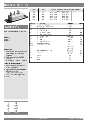 SKKD15 Datasheet PDF Semikron