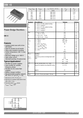 DBI15-02 Datasheet PDF Semikron