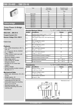 DBI25-16 Datasheet PDF Semikron