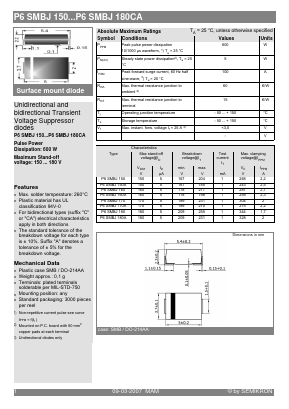 P6SMBJ150C Datasheet PDF Semikron