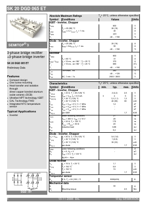 SK20DGD065ET Datasheet PDF Semikron