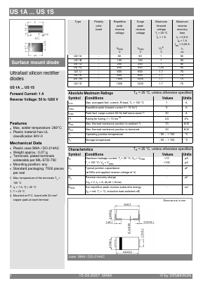 US1A Datasheet PDF Semikron