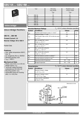 GBU4A Datasheet PDF Semikron