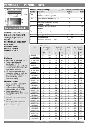 P6SMBJ13CA Datasheet PDF Semikron