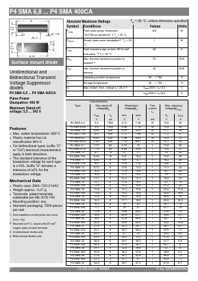 P4SMA18A Datasheet PDF Semikron