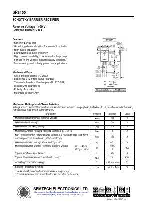 SR8100 Datasheet PDF Semtech Electronics LTD.