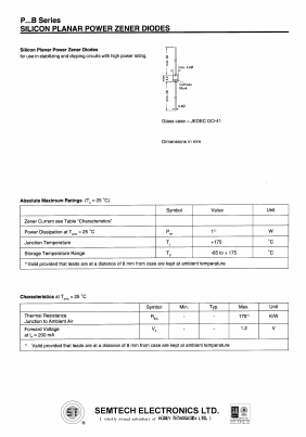 P22VB Datasheet PDF Semtech Electronics LTD.