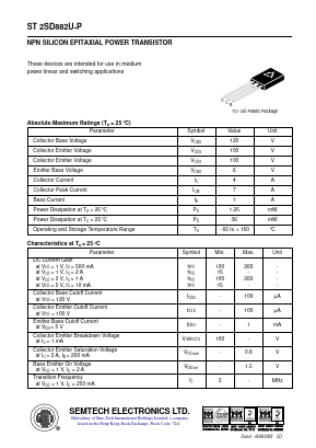 ST2SD882U-P Datasheet PDF Semtech Electronics LTD.