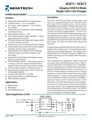 SC813 Datasheet PDF Semtech Corporation