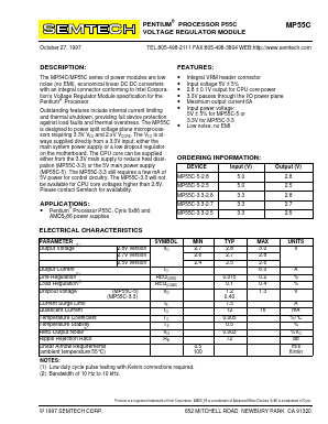 MP55C-5-2.5 Datasheet PDF Semtech Corporation