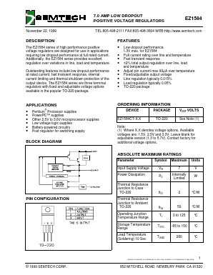 EZ1584CT-2.5 Datasheet PDF Semtech Corporation