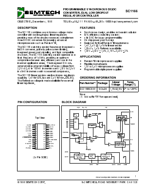 SC1166CSW.TR Datasheet PDF Semtech Corporation