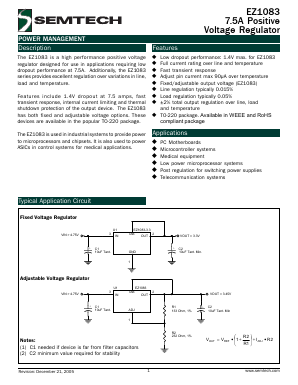 EZ1083CT-2.5T Datasheet PDF Semtech Corporation