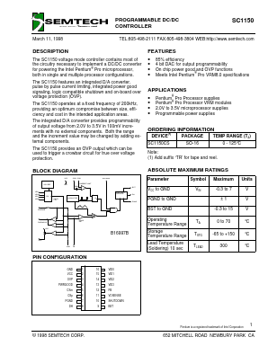 SC1150CS.TR Datasheet PDF Semtech Corporation