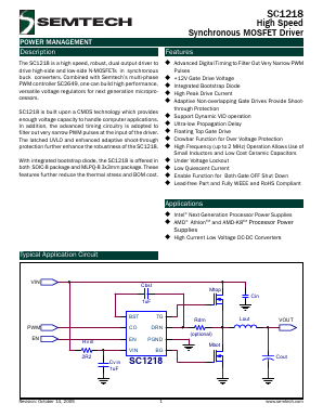 SC1218 Datasheet PDF Semtech Corporation