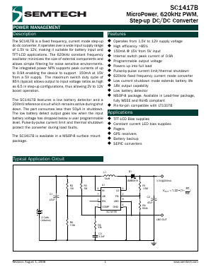 SC1417BEVB Datasheet PDF Semtech Corporation