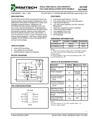 SC1540CS-X.X Datasheet PDF Semtech Corporation