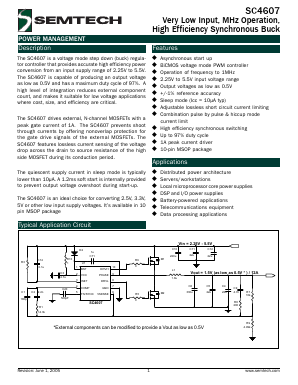 SC4607 Datasheet PDF Semtech Corporation