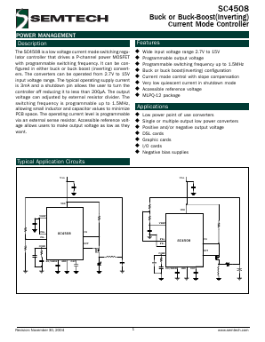 SC4508 Datasheet PDF Semtech Corporation