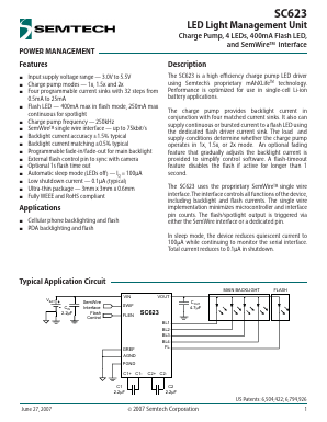 SC623 Datasheet PDF Semtech Corporation