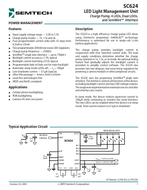 SC624ULTRT Datasheet PDF Semtech Corporation