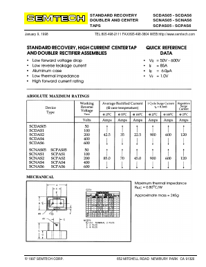 SCNAS1 Datasheet PDF Semtech Corporation