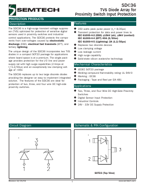 SDC36 Datasheet PDF Semtech Corporation