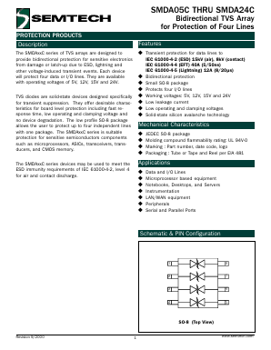 SMDA05CTB Datasheet PDF Semtech Corporation