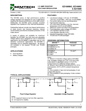 EZ1086CM Datasheet PDF Semtech Corporation