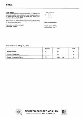 BB629 Datasheet PDF Semtech Corporation
