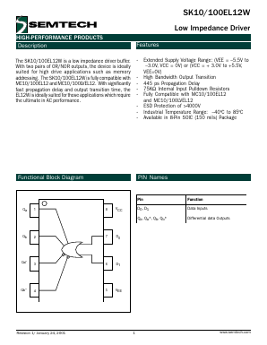 SK100EL12W Datasheet PDF Semtech Corporation